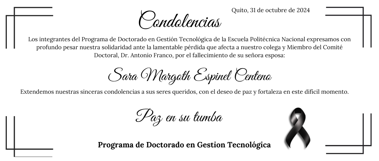 CONDOLENCIAS DR. ANTONIO FRANCO